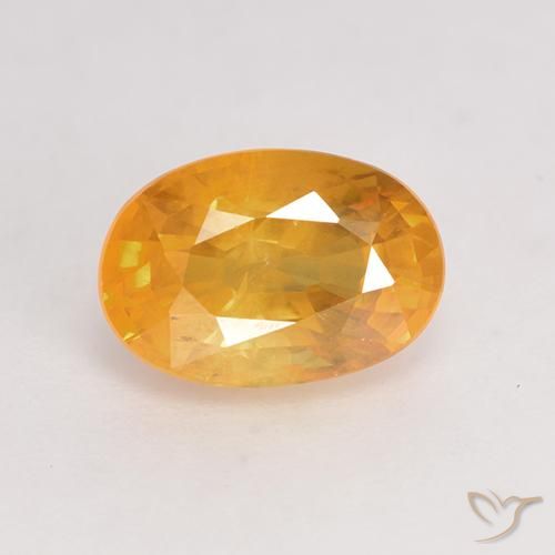 1.50ct Natural Medium Orange Sapphire, Oval, VS, Photo A