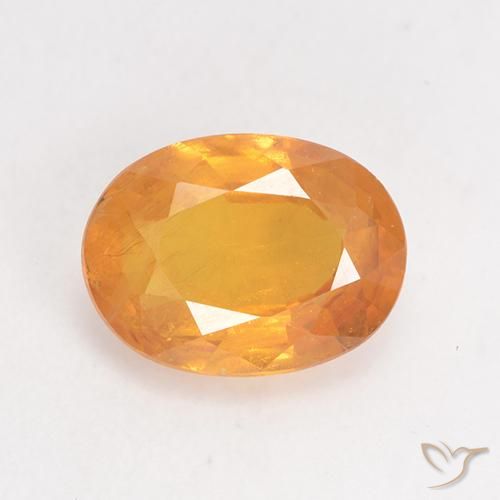 1.63ct Natural Orange-Gold Sapphire, Oval, VS-SI