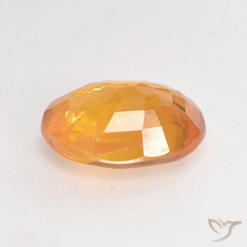 Sapphire Gemstone in 8 x 6 mm (calibrated) Size for Sale, Sapphire Stone in Orange-Gold Color