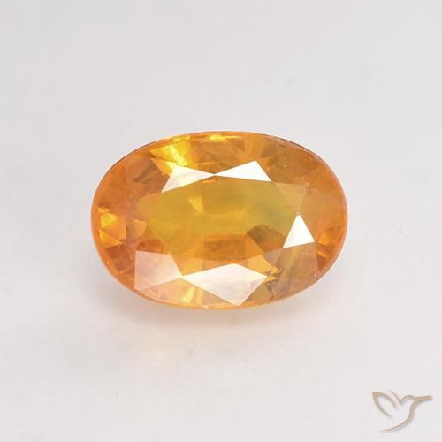 1.26ct Natural Medium Orange Sapphire, Oval, VS-SI