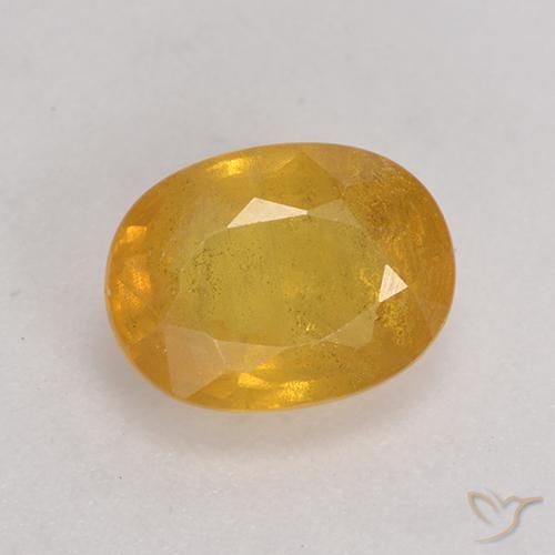 2.05ct Natural Golden Orange Sapphire, Oval, SI
