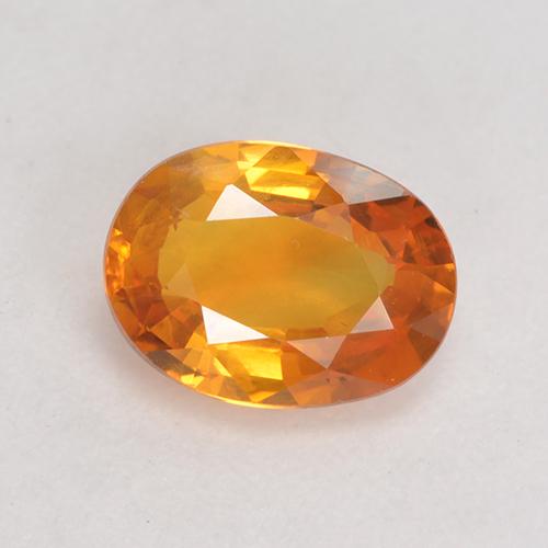 Medium Orange Сапфир Камень - 1.2ct Фасетный Овал (ID: 532499)