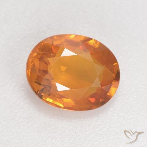 Naranja sidra Zafiro Gema - 1.3ct Forma ovalada (ID: 532500)