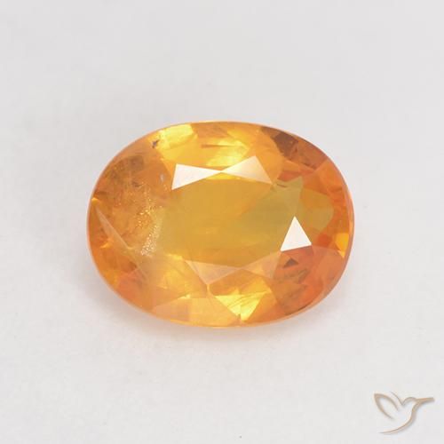 1.36ct Natural Medium Orange Sapphire, Oval, VS