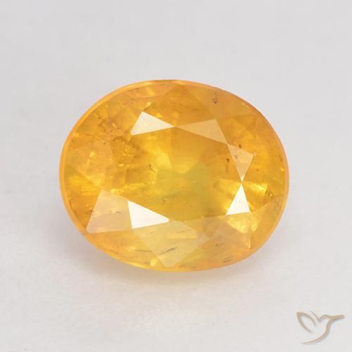 1.75ct Natural Golden Orange Sapphire, Oval, SI