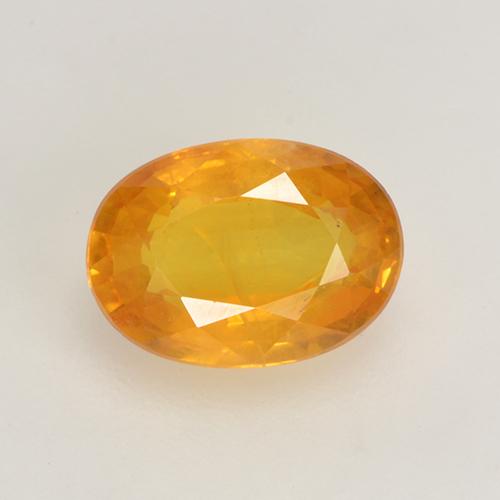 Orange-Gold Saphir Edelstein - 1.6ct Oval facettiert (ID: 532534)
