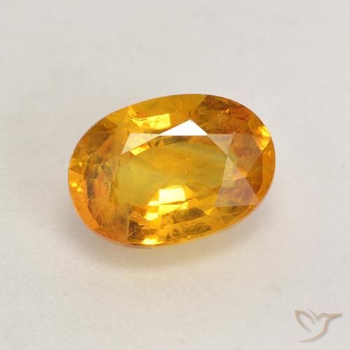 1.43ct Natural Orange-Gold Sapphire, Oval, VS