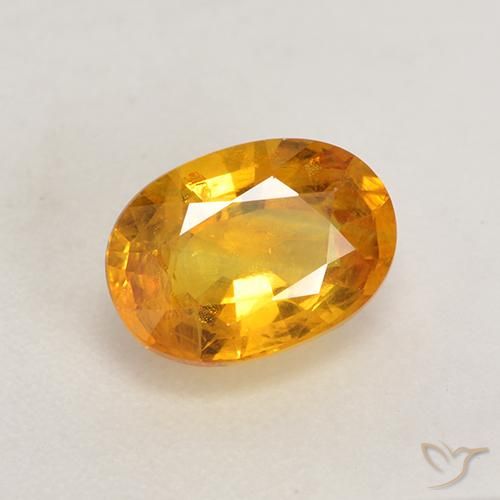 1.43 ct Golden Sapphire Stone, Natural Sapphire in Oval Facet Shape for Sale