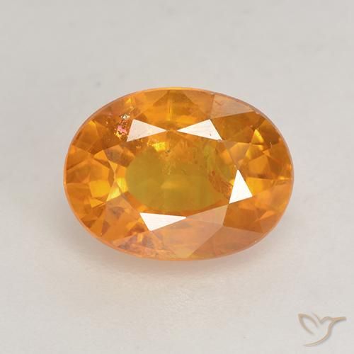 1.88ct Natural Deep Orange-Gold Sapphire, Oval, VS-SI