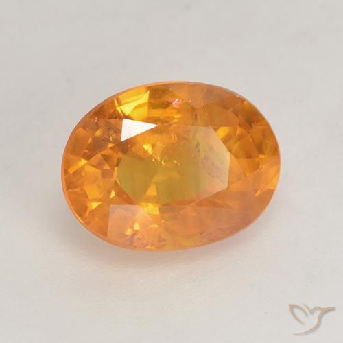 1.88 ct Golden Sapphire Stone, Natural Sapphire in Oval Facet Shape for Sale