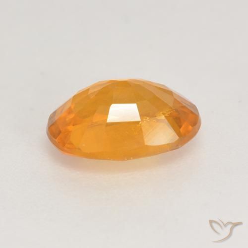 Sapphire Gemstone in 8 x 6 mm (calibrated) Size for Sale, Sapphire Stone in Medium Orange Color