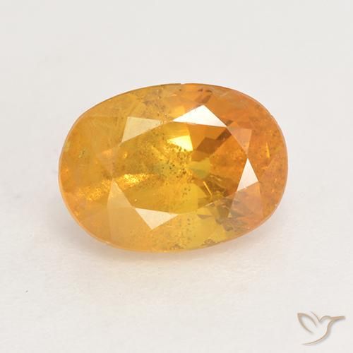 2.02ct Natural Medium Orange Sapphire, Oval, VS-SI