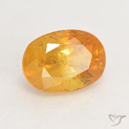 2.02 ct Golden Sapphire Stone, Natural Sapphire in Oval Facet Shape for Sale
