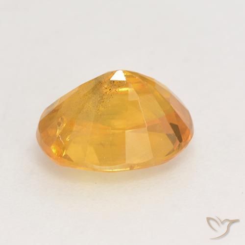 Sapphire Gemstone in 8 x 6 mm (calibrated) Size for Sale, Sapphire Stone in Medium Orange Color
