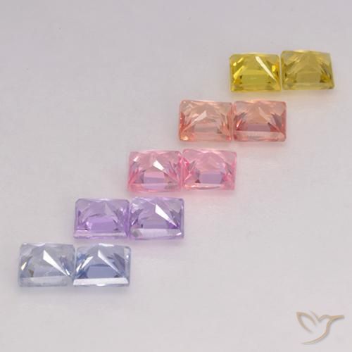 Sapphire Gemstones in 3.3 x 3.2 mm Size for Sale, Sapphire Stones in Multicolor Color