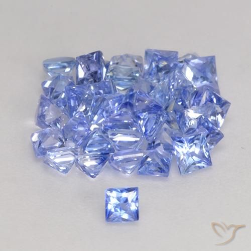 2.50ctw Natural Light Blue Sapphire, Square, VS
