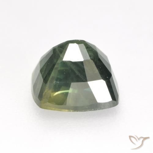 Sapphire Gemstone in 6 x 5.1 mm Size for Sale, Sapphire Stone in Sage Green Color