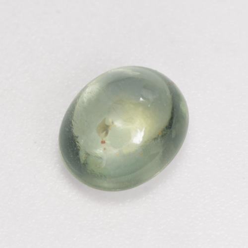 Greenish Grey Sapphire Gem - 1.6ct Oval Cabochon (ID: 533855)