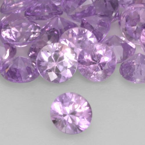 0.13 ct Violet Sapphire Stone, Natural Sapphire in Diamond-Cut Shape for Sale