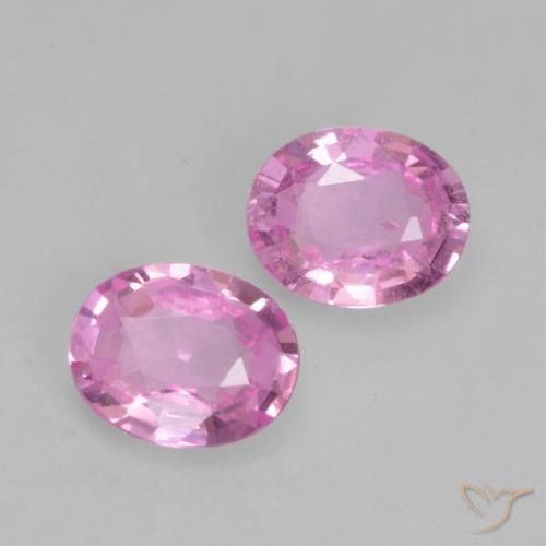 0.64 ctw Purple Sapphire Stones, Natural Sapphire in Oval Facet Shape for Sale