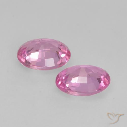 Sapphire Gemstones in 5 x 4 mm (calibrated) Size for Sale, Sapphire Stones in Light Reddish Purple Color