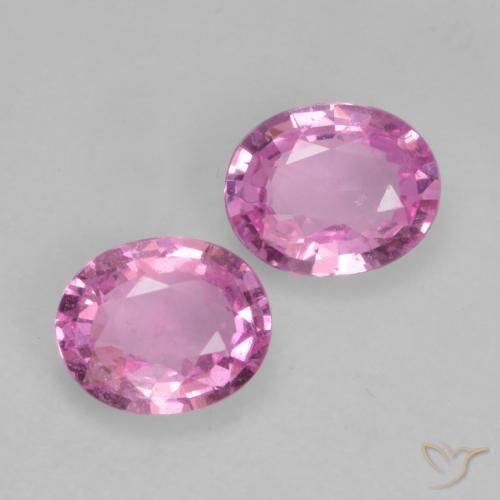 0.76 ctw Purple Sapphire Stones, Natural Sapphire in Oval Facet Shape for Sale
