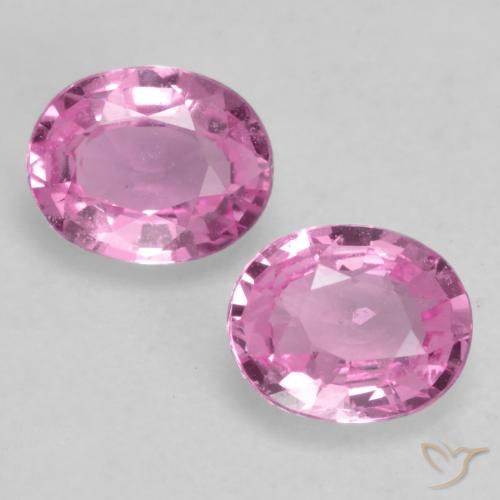 0.67 ct Loose Pink Sapphire, 4.9 x 3.9 mm Oval Cut From Madagascar, Photo A