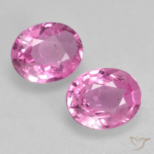 0.88 ct Loose Pink Sapphire, 5.1 x 4.1 mm Oval Cut From Madagascar, Photo A