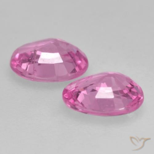 Sapphire Gemstones in 5 x 4 mm (calibrated) Size for Sale, Sapphire Stones in Intense Pink Color
