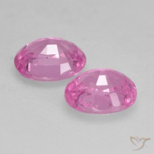 Sapphire Gemstones in 4.8 x 4 mm Size for Sale, Sapphire Stones in Medium Pink Color