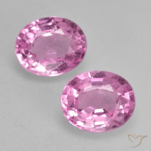 0.83 ct Loose Pink Sapphire, 4.9 x 4 mm Oval Cut From Madagascar, Photo A