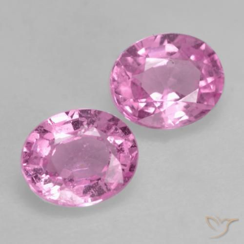 0.83 ctw Pink Sapphire Stones, Natural Sapphire in Oval Facet Shape for Sale