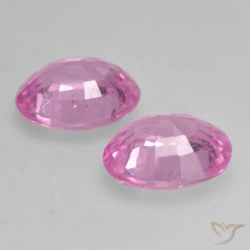 Sapphire Gemstones in 5 x 4 mm (calibrated) Size for Sale, Sapphire Stones in Medium Pink Color