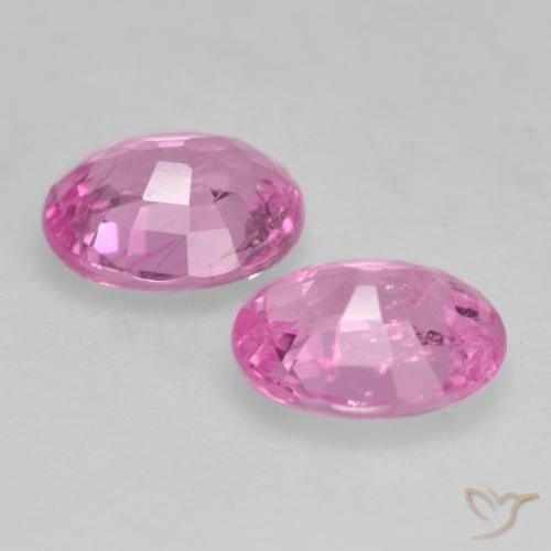 Sapphire Gemstones in 5 x 4 mm (calibrated) Size for Sale, Sapphire Stones in Royal Purple Pink Color