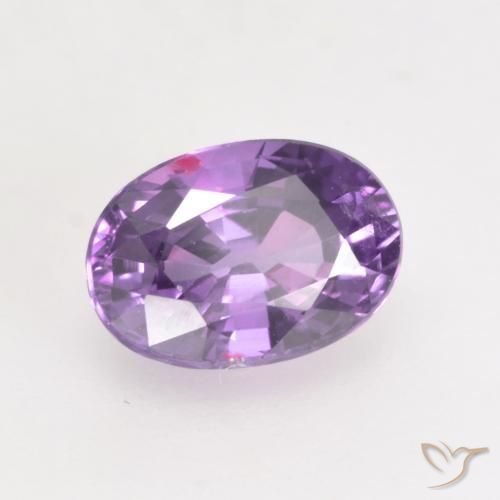 0.81 ct Violet Sapphire Stone, Natural Sapphire in Oval Facet Shape for Sale