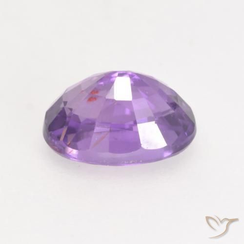 Sapphire Gemstone in 6.1 x 4.3 mm Size for Sale, Sapphire Stone in Purplish Violet Color