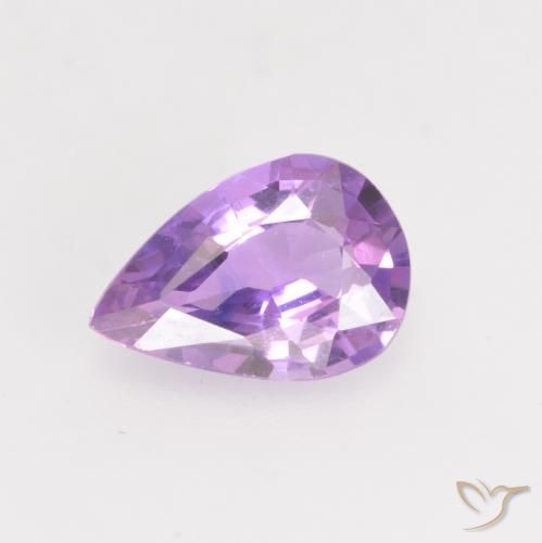 0.63ct Natural Iris Violet Sapphire, Pear Shape, VVS-VS