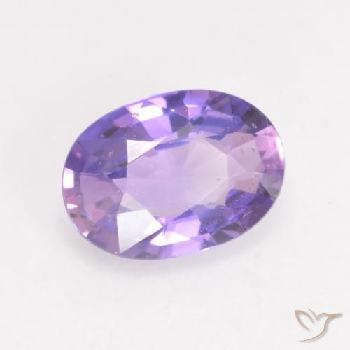 0.66 ct Violet Sapphire Stone, Natural Sapphire in Oval Facet Shape for Sale