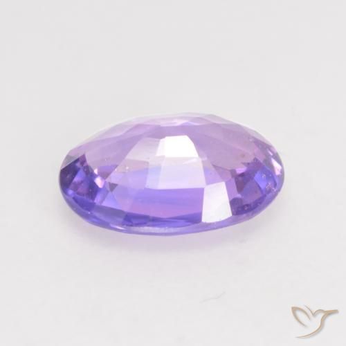 Sapphire Gemstone in 6.4 x 4.6 mm Size for Sale, Sapphire Stone in Light Pinkish Violet Color