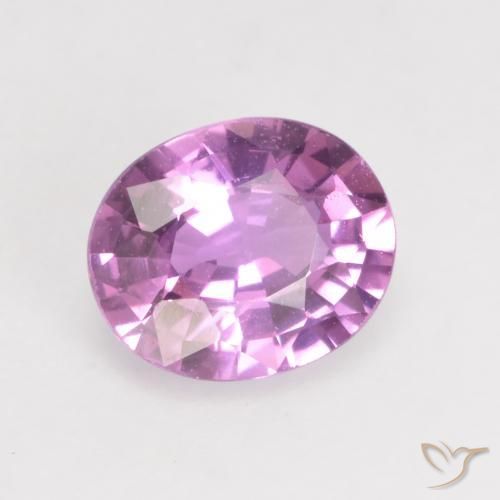 0.76 ct Purple Sapphire Stone, Natural Sapphire in Oval Facet Shape for Sale