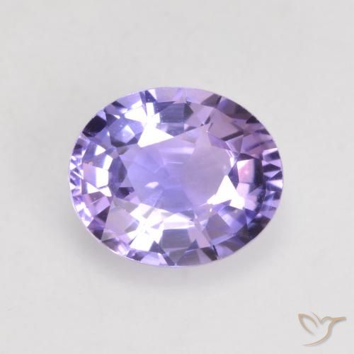Medium Light Violet Sapphire Gem - 0.8ct Oval Facet (ID: 534652)