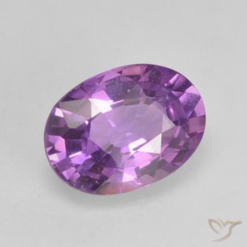 0.70 ct Violet Sapphire Stone, Natural Sapphire in Oval Facet Shape for Sale