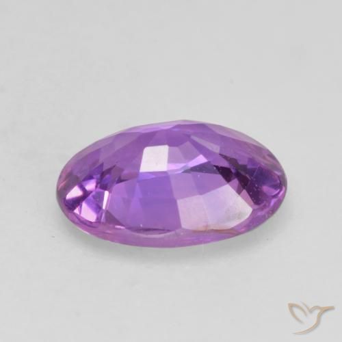 Sapphire Gemstone in 6.4 x 4.6 mm Size for Sale, Sapphire Stone in Purplish Violet Color