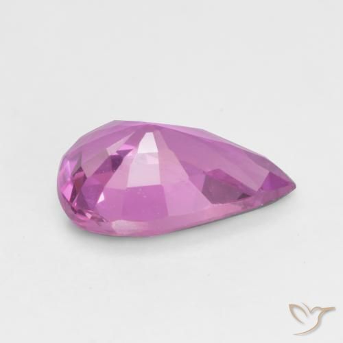 Sapphire Gemstone in 6.6 x 4.5 mm Size for Sale, Sapphire Stone in Intense Purple Color