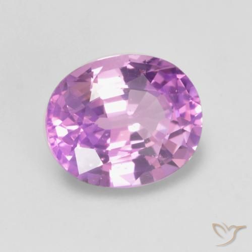 0.65 ct Purple Sapphire Stone, Natural Sapphire in Oval Facet Shape for Sale