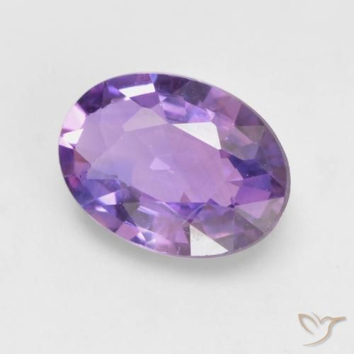0.58 ct Violet Sapphire Stone, Natural Sapphire in Oval Facet Shape for Sale