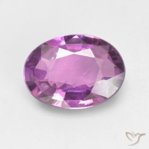 0.55ct Natural Electric Purple Sapphire, Oval, VVS-VS