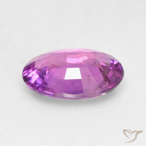 Sapphire Gemstone in 6.2 x 4.6 mm Size for Sale, Sapphire Stone in Electric Purple Color