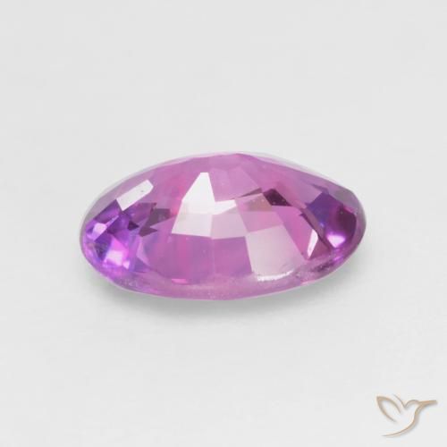 Sapphire Gemstone in 6.3 x 4.6 mm Size for Sale, Sapphire Stone in Intense Purple Color