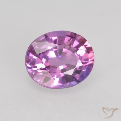 0.73 ct Purple Sapphire Stone, Natural Sapphire in Oval Facet Shape for Sale